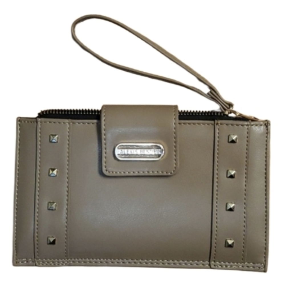 Alexis Bendel Tan Studded Gold‎ Hardware Wristlet NWOT